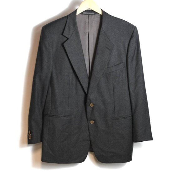ERMENEGILDO ZEGNA Louis Boston Dark Gray Sport Coat Blazer Size 44R 100% Wool - Picture 1 of 12